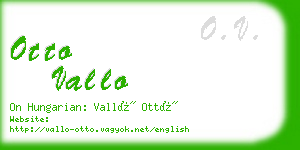 otto vallo business card